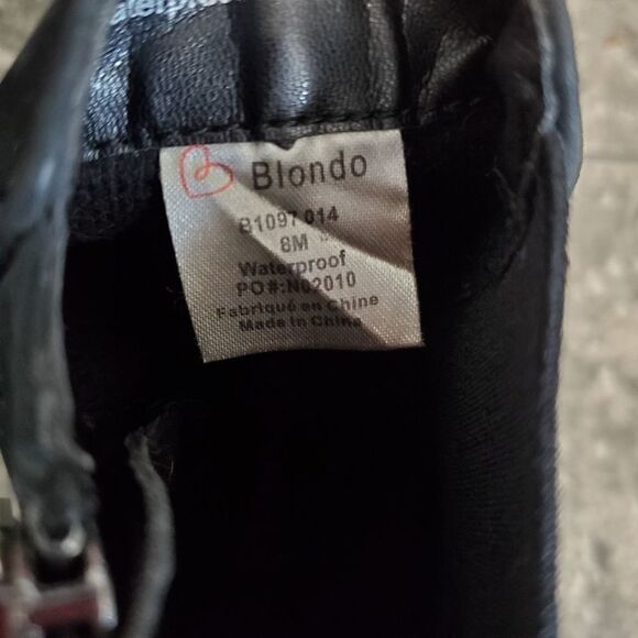 Blondo Waterproof Grant Black Nubuck Leather Chelsea Zip Ankle Boots Booties 8 - Picture 8 of 9